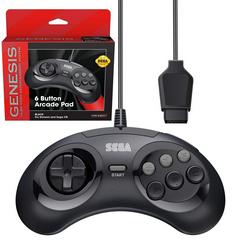 Retro-Bit Sega 6 Button Arcade Pad [Black] - (SMINT) (Sega Genesis)